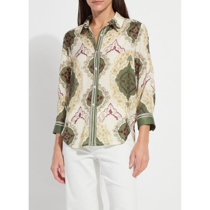 Lysse - Womens Ishani Roll Tab Printed Shirt