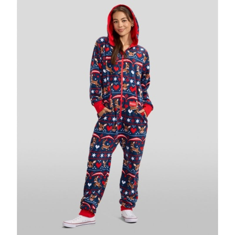 Tipsy Elves - Womens Soaring Rudolph Christmas Jumpsuit