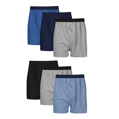 Hanes - Mens Comfortsoft Mens Knit Boxer Underwear Moisture-Wicking 6-Pack