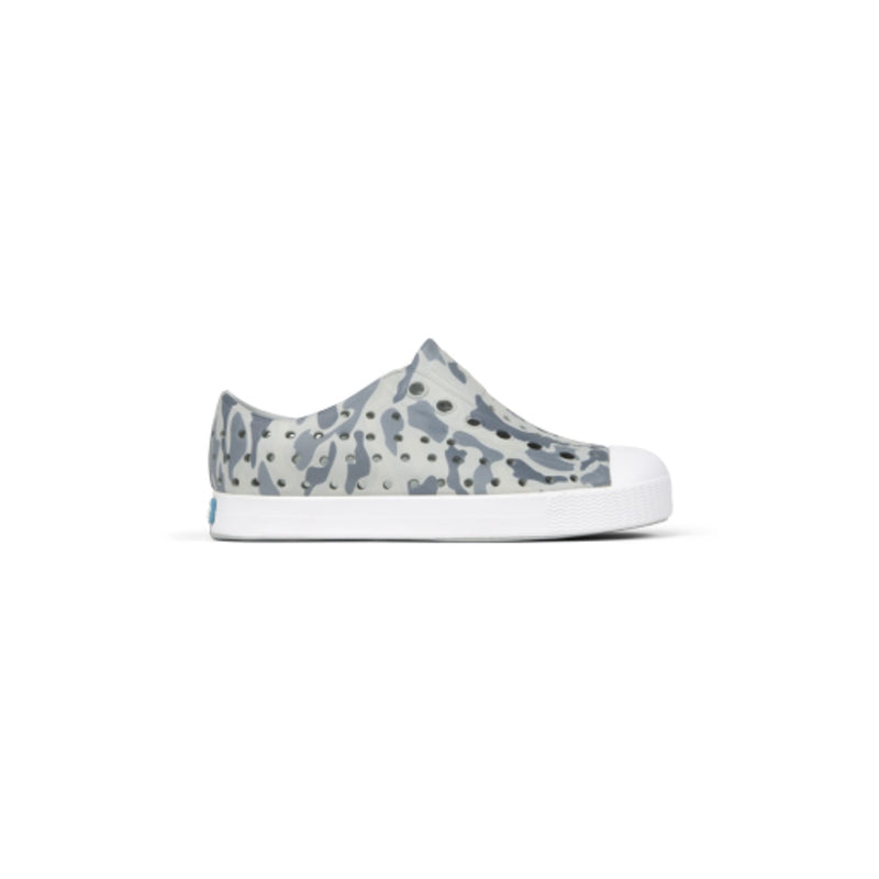 Native Shoes - Unisex Jefferson Print Kids - Skip Blue/ Shell White/ Ocean Camo Aop