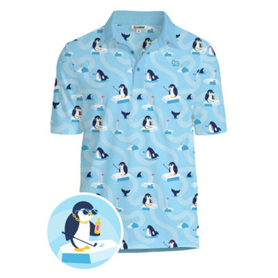 Tipsy Elves - Mens Penguin Putter Golf Polo