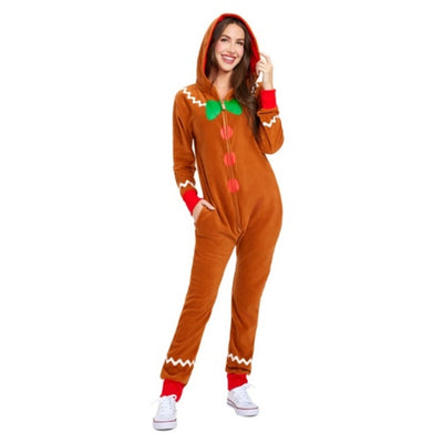 Tipsy Elves - Womens Gingerbread Man Jumpsuit