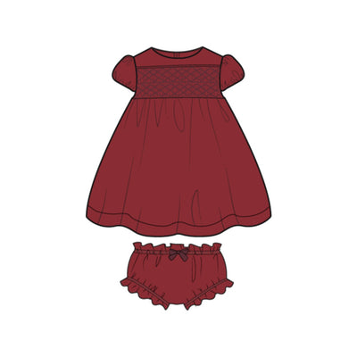 Hope & Henry - Baby Organic Smocked Puff Sleeve Dress