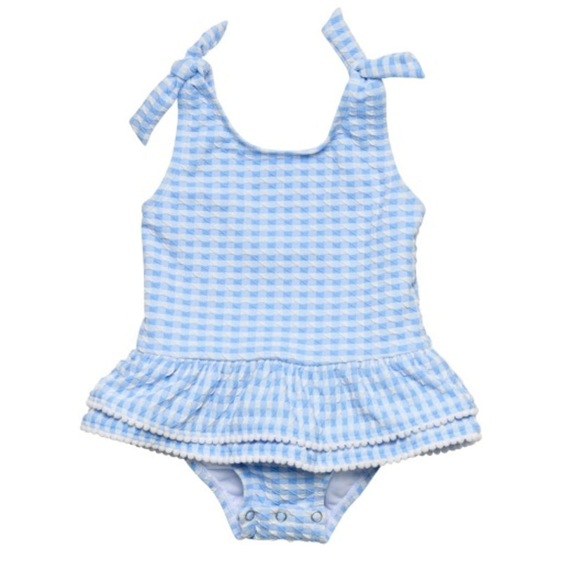 Snapper Rock - Girls Seaside Gingham Skirt Swimsuit