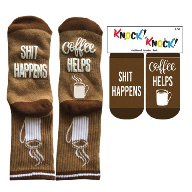 Oooh Yeah - Unisex Shit Happens Coffee Helps Unisex Crew Socks