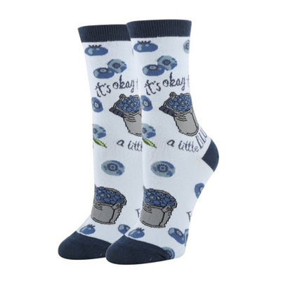 Oooh Yeah - Womens a Little Blue Womens Crew Socks