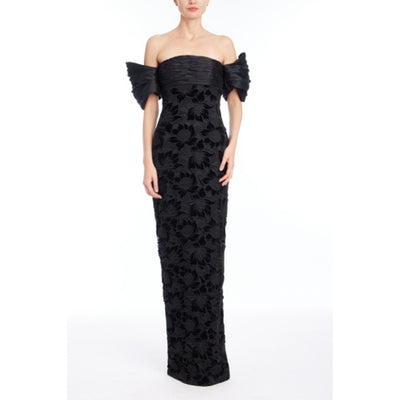 Badgley Mischka - Womens Off Sh Applique Gown