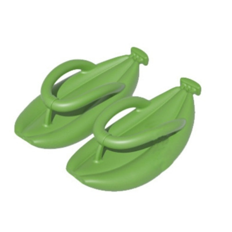Oooh Yeah - Unisex Banana Split Green Silly Slides-Unisex-W9-10 M7-8, L