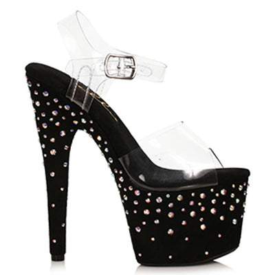 Ellie Shoes - 7" Stiletto with Rhinestone on Microfiber