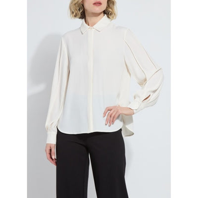 Lysse - Womens Ivette Pleated Balloon Slv Blouse Curvy