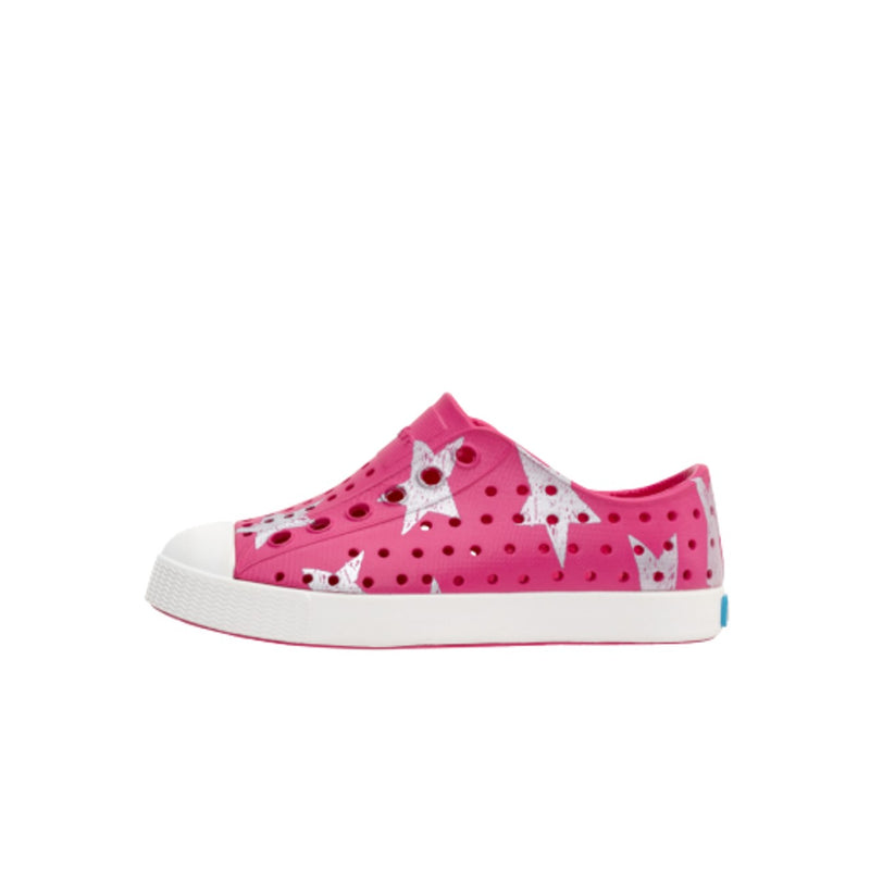 Native Shoes - Unisex Jefferson Print Kids - Shell White/ Shell White/ Rainbow Blur