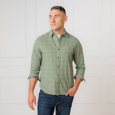 Hope & Henry - Mens Organic Flannel Shirt
