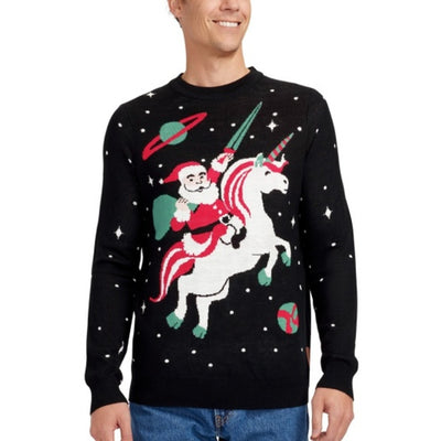 Tipsy Elves - Mens Santa Unicorn Sweater