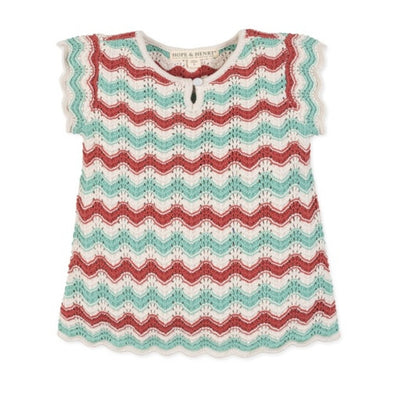 Hope & Henry - Girls Organic Flutter Sleeve Sweater Top