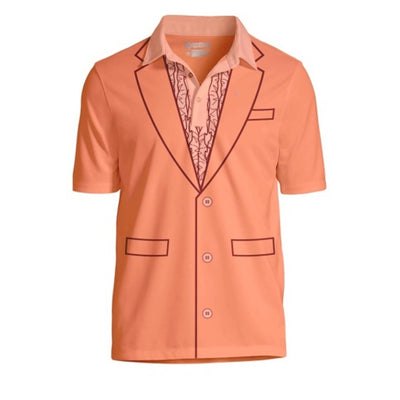 Tipsy Elves - Mens Dumb Orange Tuxedo Golf Polo