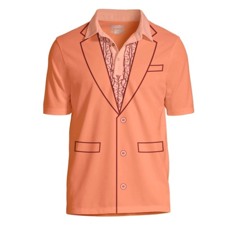 Tipsy Elves - Mens Dumb Orange Tuxedo Golf Polo