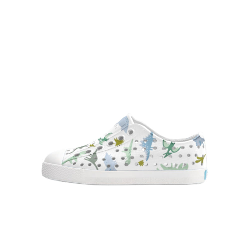Native Shoes - Unisex Jefferson Print Kids - Shell White/Shell White/ Flux Alpine Dino
