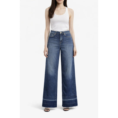 1822 Denim - Womens 30" Mid-Rise Slim Wide Leg with Release Hem