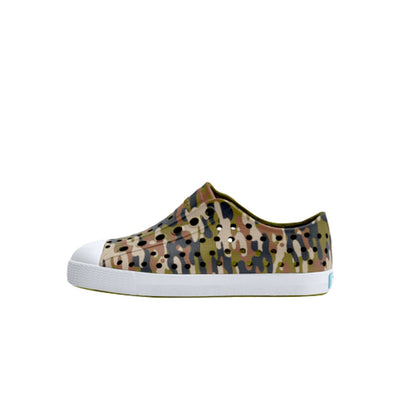 Native Shoes - Unisex Jefferson Print Kids - Rookie Green/ Shell White/ Barista Camo