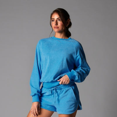 Thirty Three Threads - Unisex Ease Crew Terry Sweatshirt Ocean