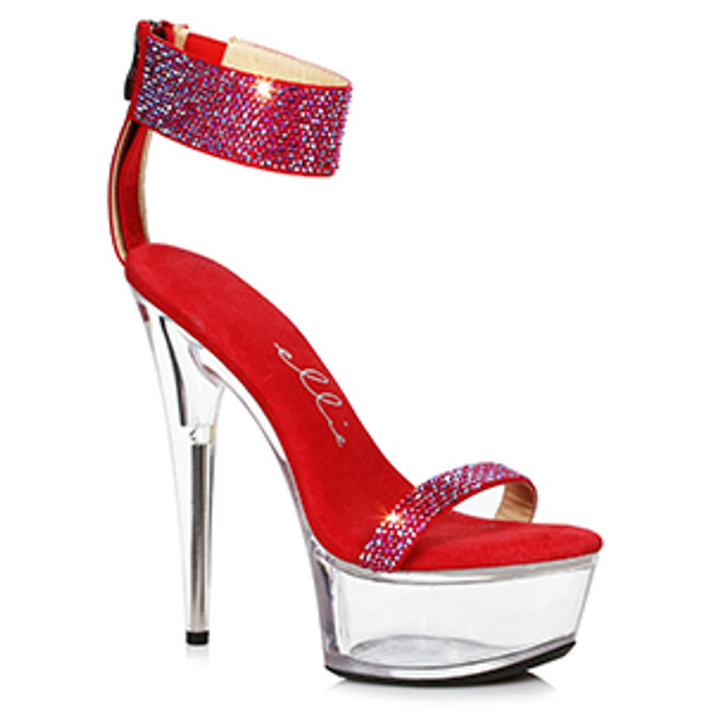 Ellie Shoes - 6" Stiletto with Rhinestone Strap