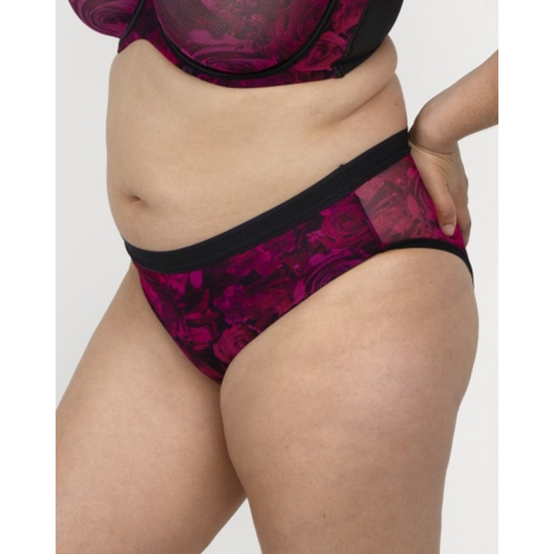 Ariela - Womens Sheer Mesh High Cut Brief Panty