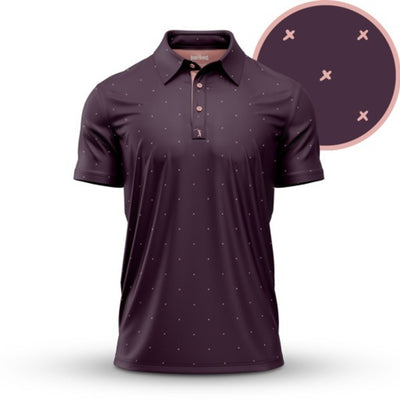 Bogey Bros - Mens Exes Plum Polo