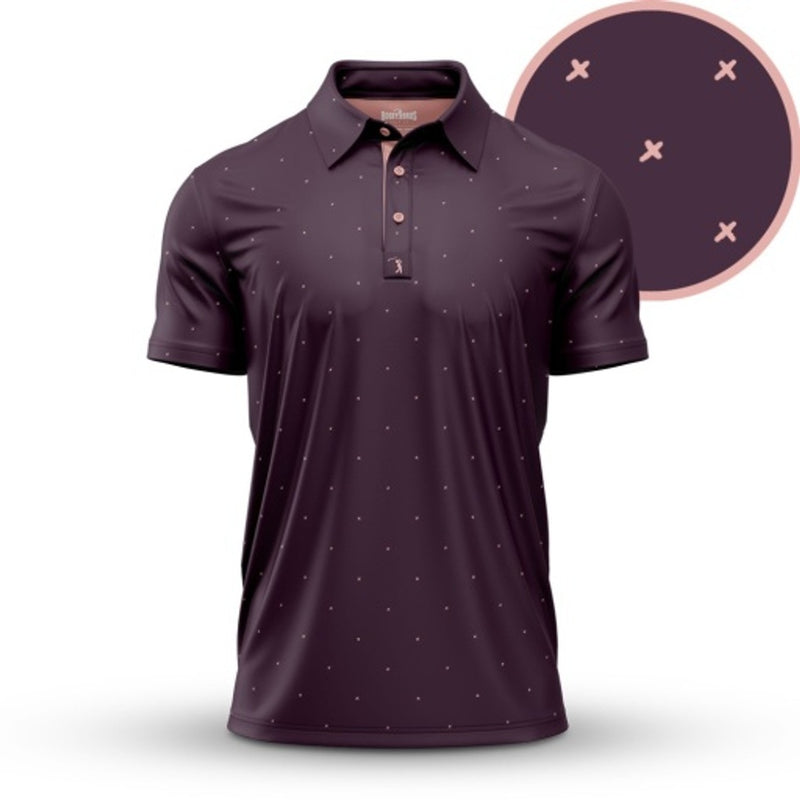 Bogey Bros - Mens Exes Plum Polo