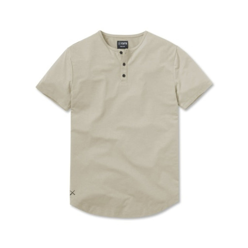 Cuts - Mens Ao Henley Curve-Hem