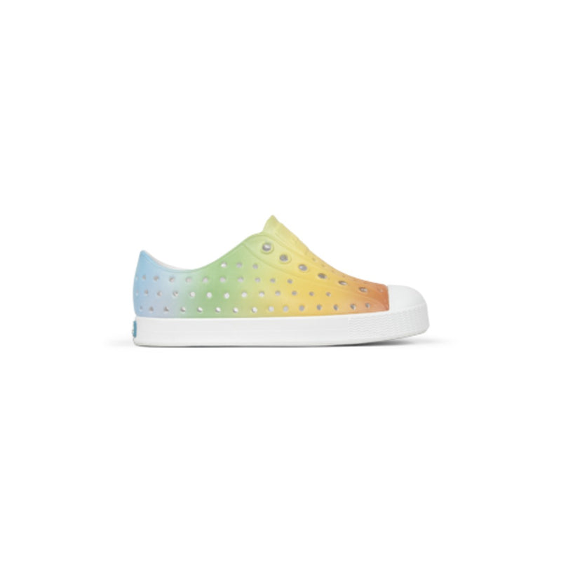 Native Shoes - Unisex Jefferson Print Kids - Shell White/ Shell White/ Soft Rainbow
