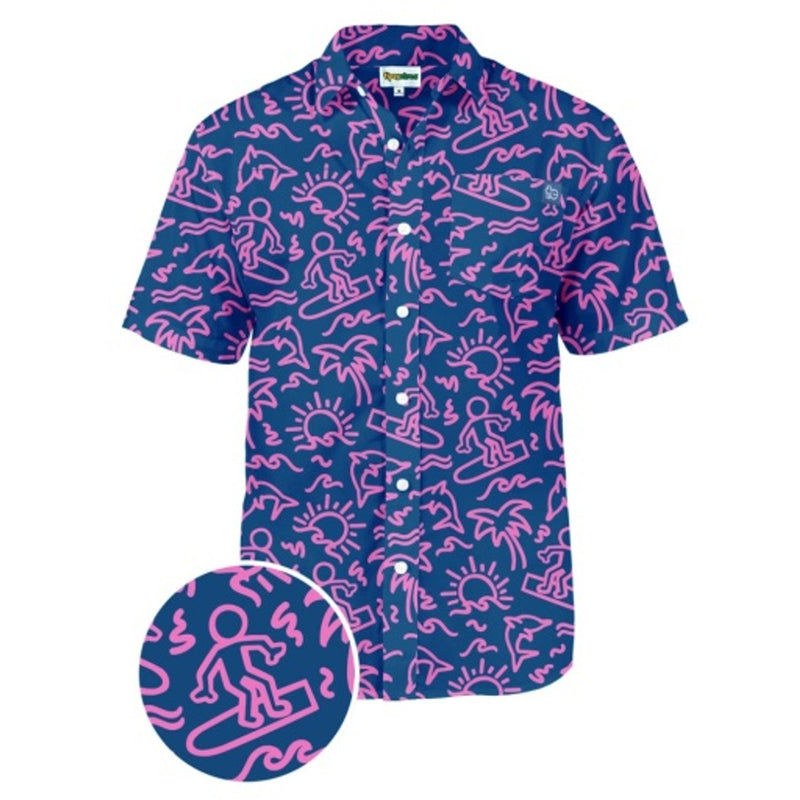 Tipsy Elves - Mens Sketchy Surfer Hawaiian Shirt