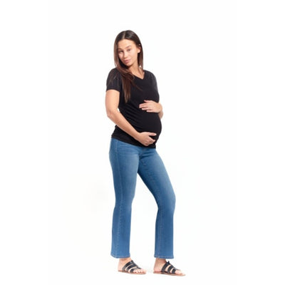 1822 Denim - Womens 30" Maternity Slim Boot Jean with Bellyband