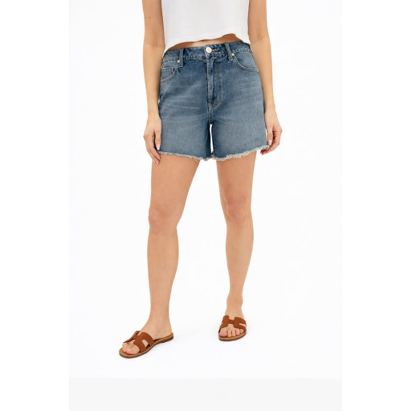1822 Denim - Womens 5" Relaxed Jean Shorts with Fray Hem