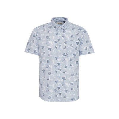 DK Company - Mens Button-Up Shirt with Flower Print