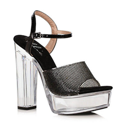 Ellie Shoes - 6"Chunky Rhinestone Sandal