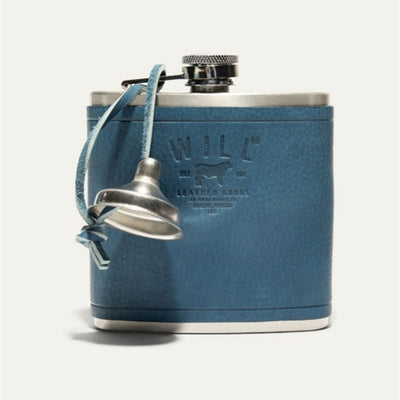 WILL Leather Goods - Unisex Leather & Stainless Steel Flask