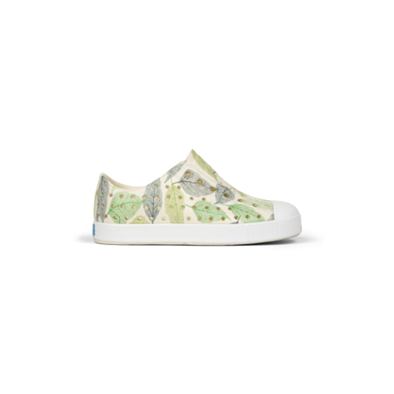 Native Shoes - Unisex Jefferson Print Kids - Cannoli White/ Shell White/ Leaf