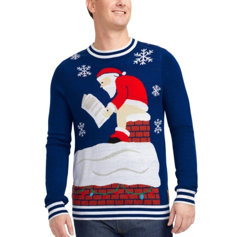 Tipsy Elves - Mens Santa's Log on the Fire Sweater