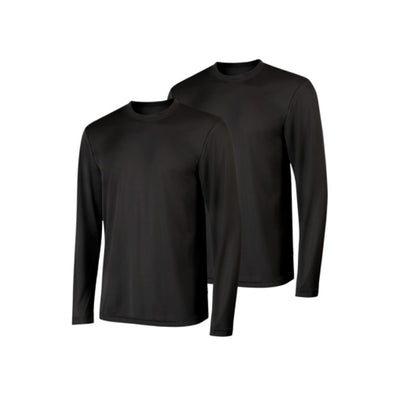 Hanes - Mens Sport Cool Dri Mens Performance Long Sleeve T-Shirt Value 2-Pack