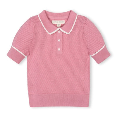 Hope & Henry - Girls Organic Peter Pan Collar Sweater Polo