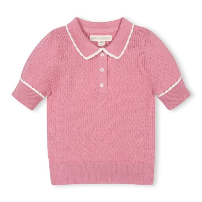 Hope & Henry - Girls Organic Peter Pan Collar Sweater Polo