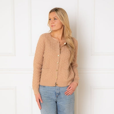Hope & Henry - Womens Organic Herringbone Stitch Cardigan