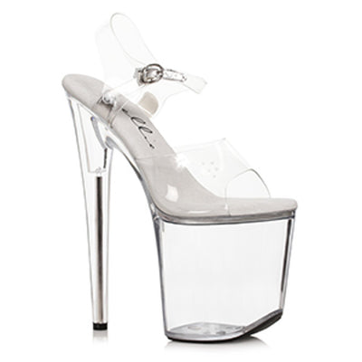 Ellie Shoes - 8" Heel Clear Sandal
