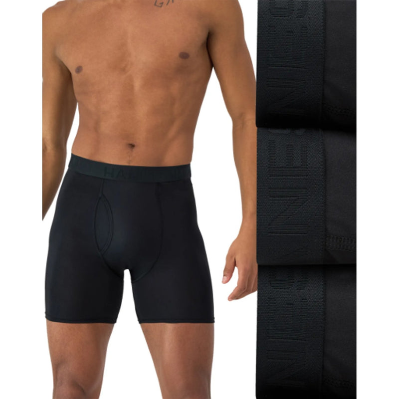 Hanes - Mens Ultimate® Comfort Sport Mens Underwear Boxer Briefs Pack – 3-Pack – X-Temp® – Moisture-Wicking Performance