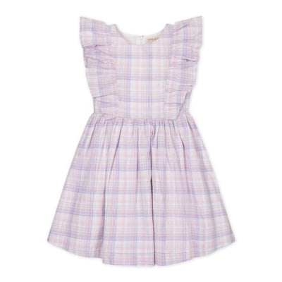 Hope & Henry - Girls Linen Flutter Sleeve Pinafore Dress