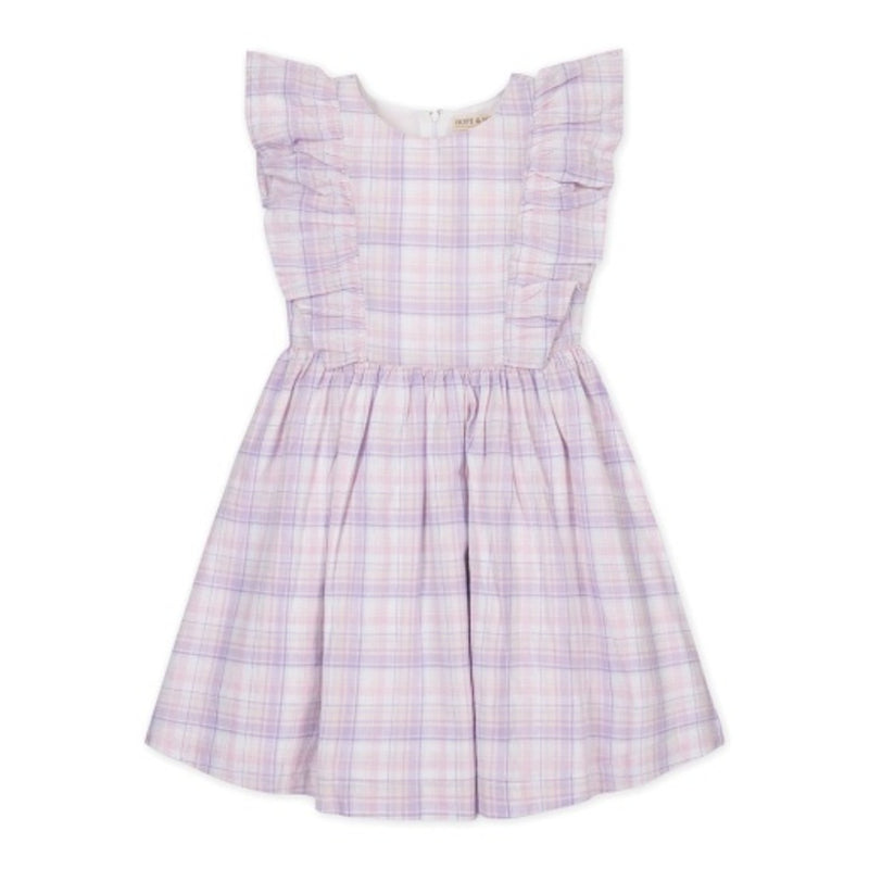 Hope & Henry - Girls Linen Flutter Sleeve Pinafore Dress
