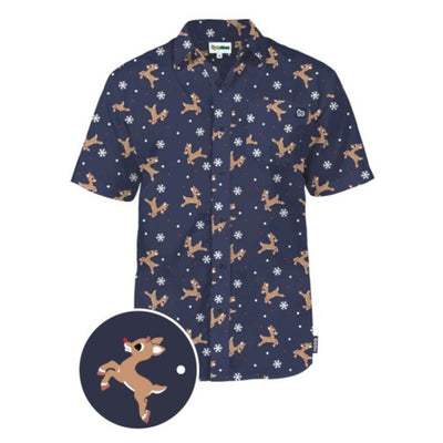 Tipsy Elves - Mens Rudolph Button Down Shirt