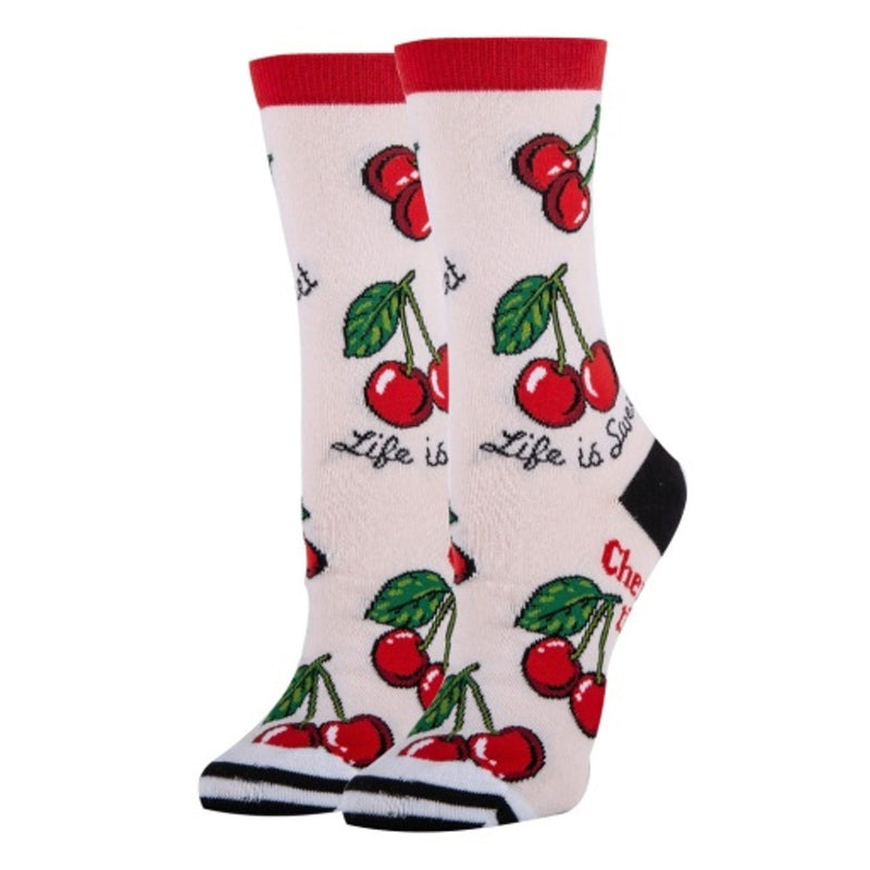 Oooh Yeah - Womens Cherries-Womens Crew Socks