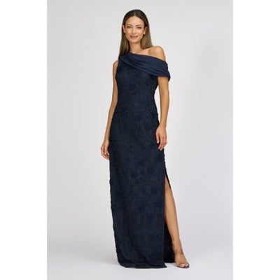 JS Collections - Womens Elodie Neck Drape Gown