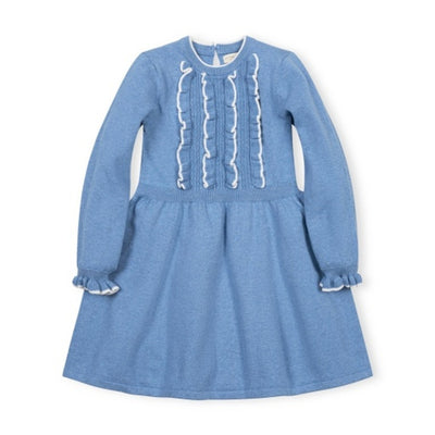 Hope & Henry - Girls Organic Ruffle Bodice Sweater Dress